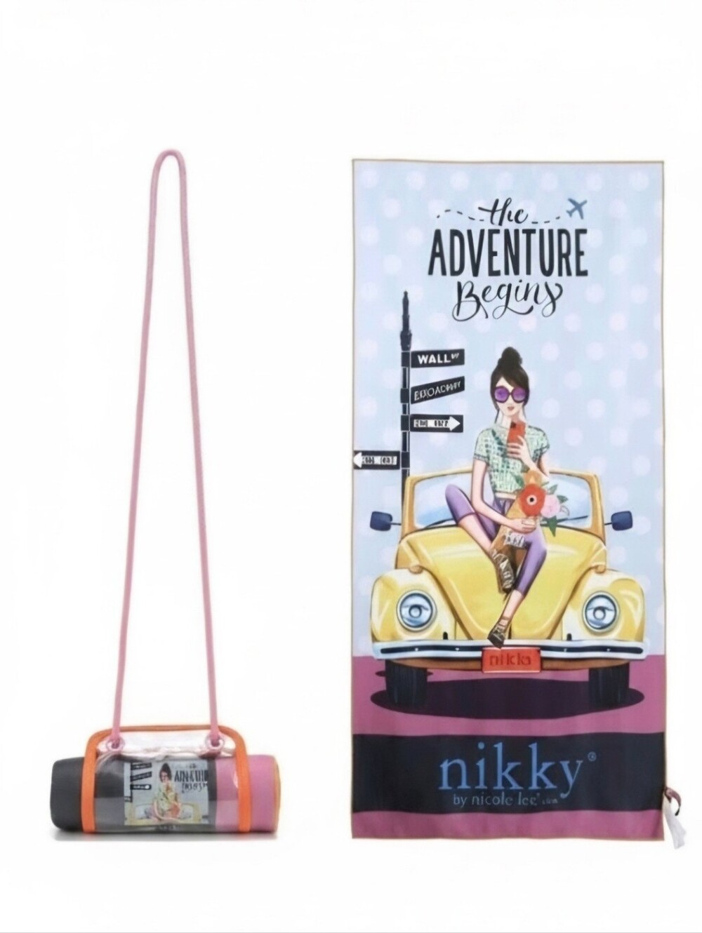 Nikky Nicole‎ Lee Quick Dry Antibacterial Microfiber Pool Beach Towel 64x31 NWT